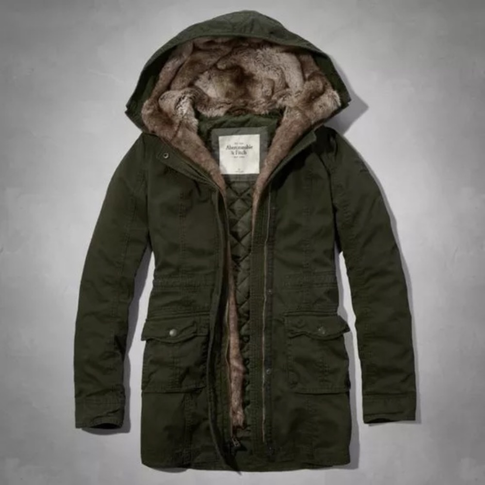 Abercrombie & Fitch Faux Fur Lined Parka