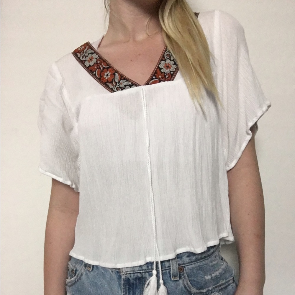 flowy white blouse