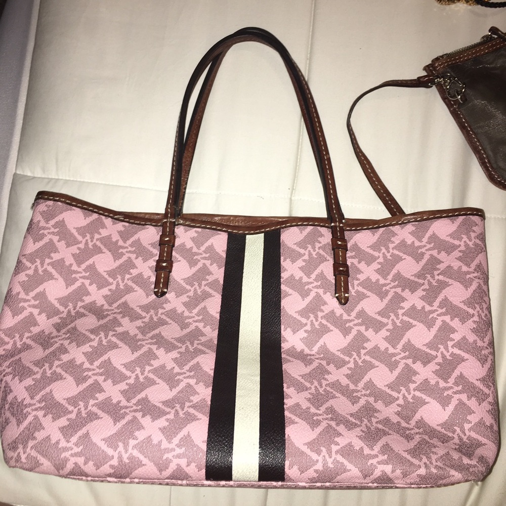 JUICY COUTURE Pink Brown Scottie Terrier Dog Bag