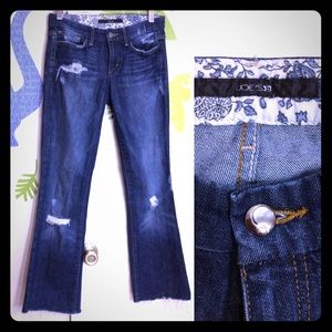 Joe's Jeans Distressed Dark Wash Jeans Size 27