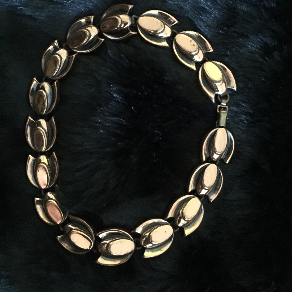 VINTAGE 1950 COPPER choker necklace
