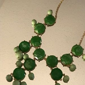 Long Green/Gold Statement Necklace