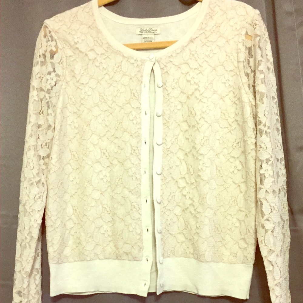 Lucky Brand Lace Cardigan
