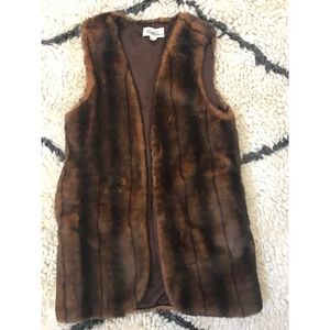 Faux fur vest