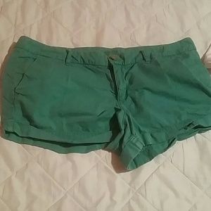 Green american eagle shorts