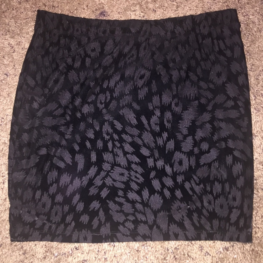 Black Mudd cheetah print mini skirt
