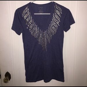 Studded v-neck & Abercrombie shirt