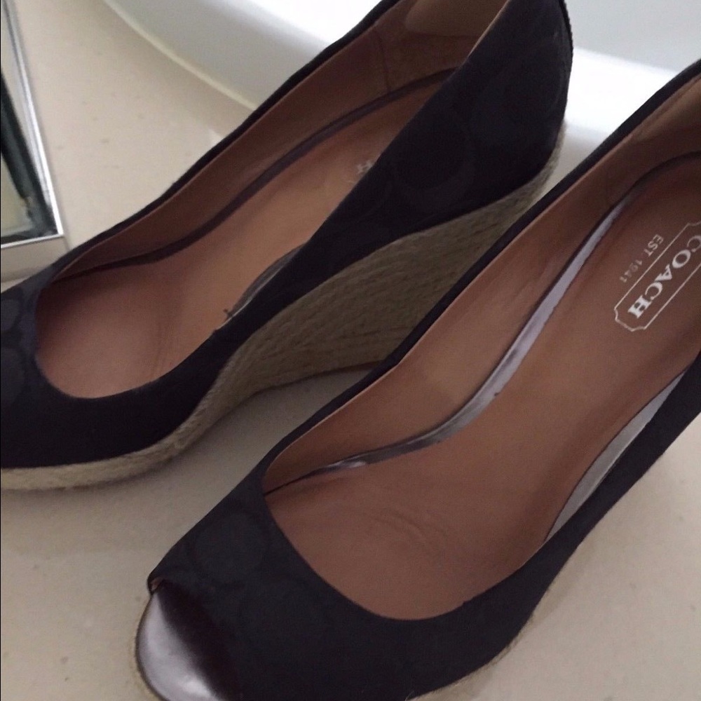 Black coach wedge