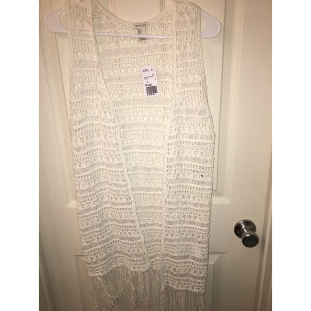 Long fringe cardigan