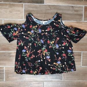 Cold Shoulder Floral Top