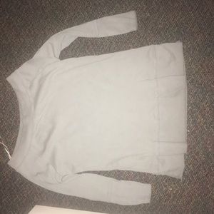 Army green off the shoulder lounge shirt