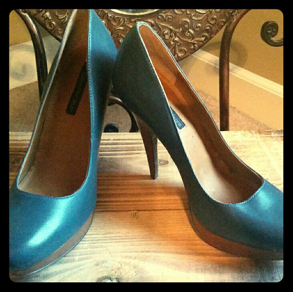 Never worn Calvin Klein stacked platform heels!