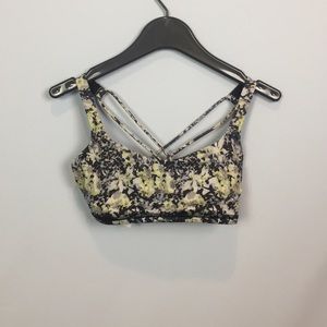lululemon white/yellow/black free to be bra