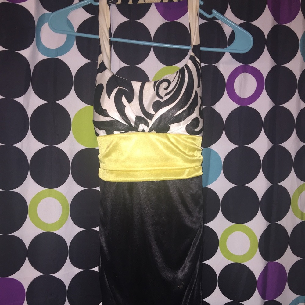 Black & White halter dress