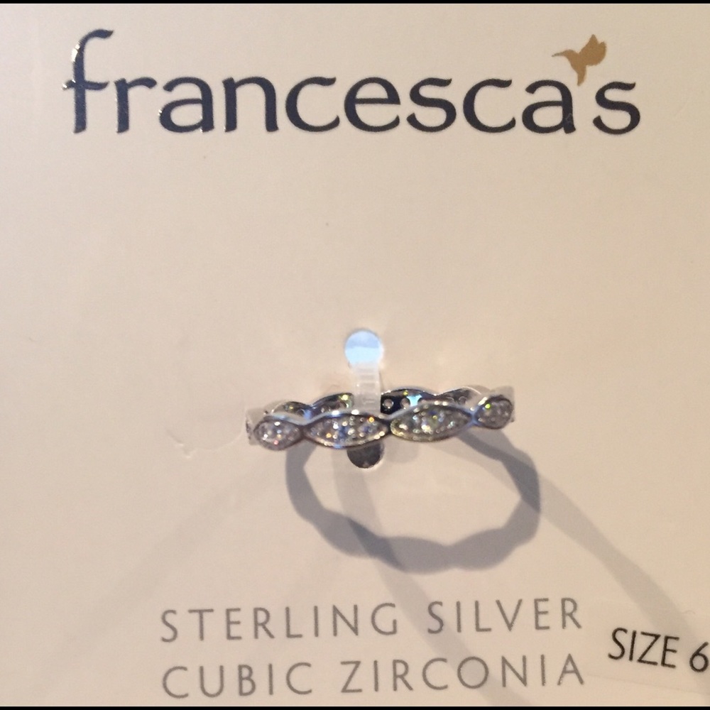 CZ sterling silver band
