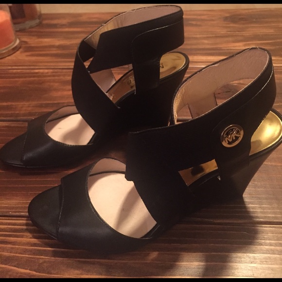 Size 6.5 Michael Kors Wedges, worn twice - Picture 3 of 4