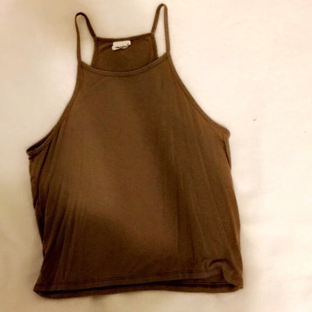 Dark tan halter top