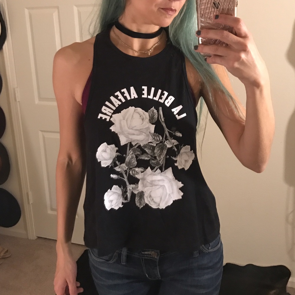 🎉NWT🎉 Graphic loose fit razor back tank