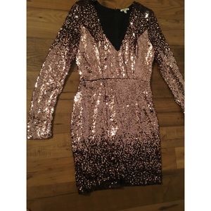 Sparkly rose gold ombré dress