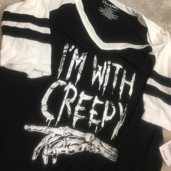 Stranded Tops - NWT I'm with creepy baseball shirt. Sz XL.