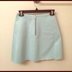 American Apparel Powder Blue Vinyl Skirt