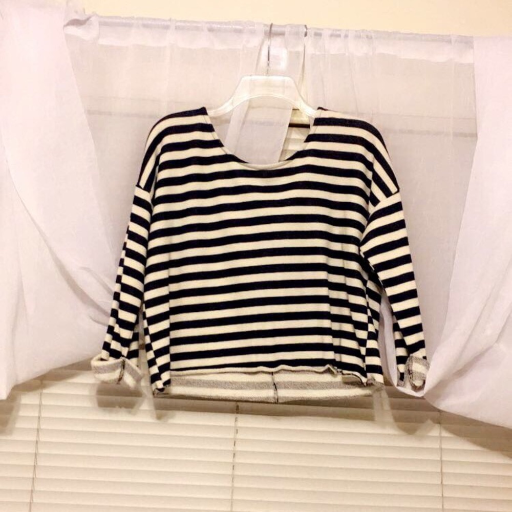 Semi Long sleeve striped shirt