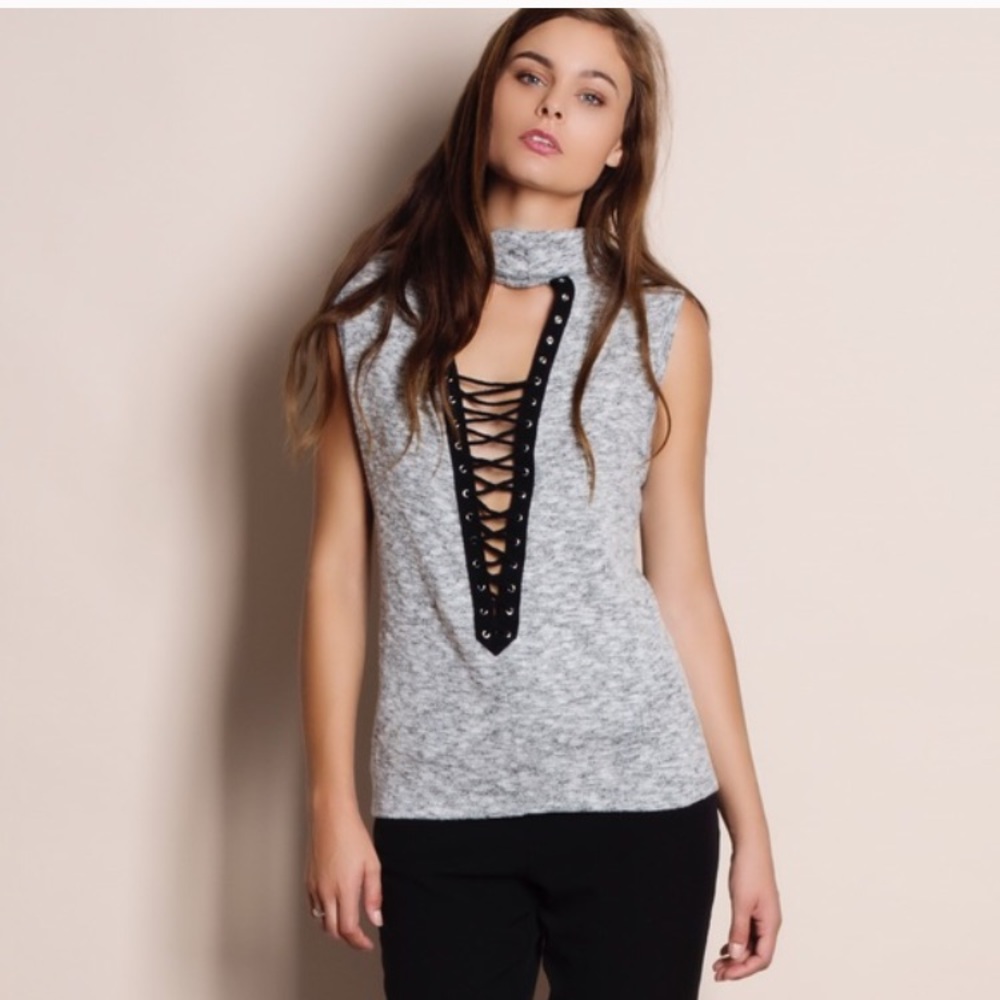 Cowl neck lace top