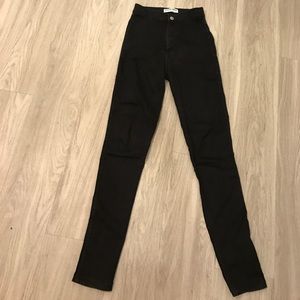 American Apparel black high waist easy jean