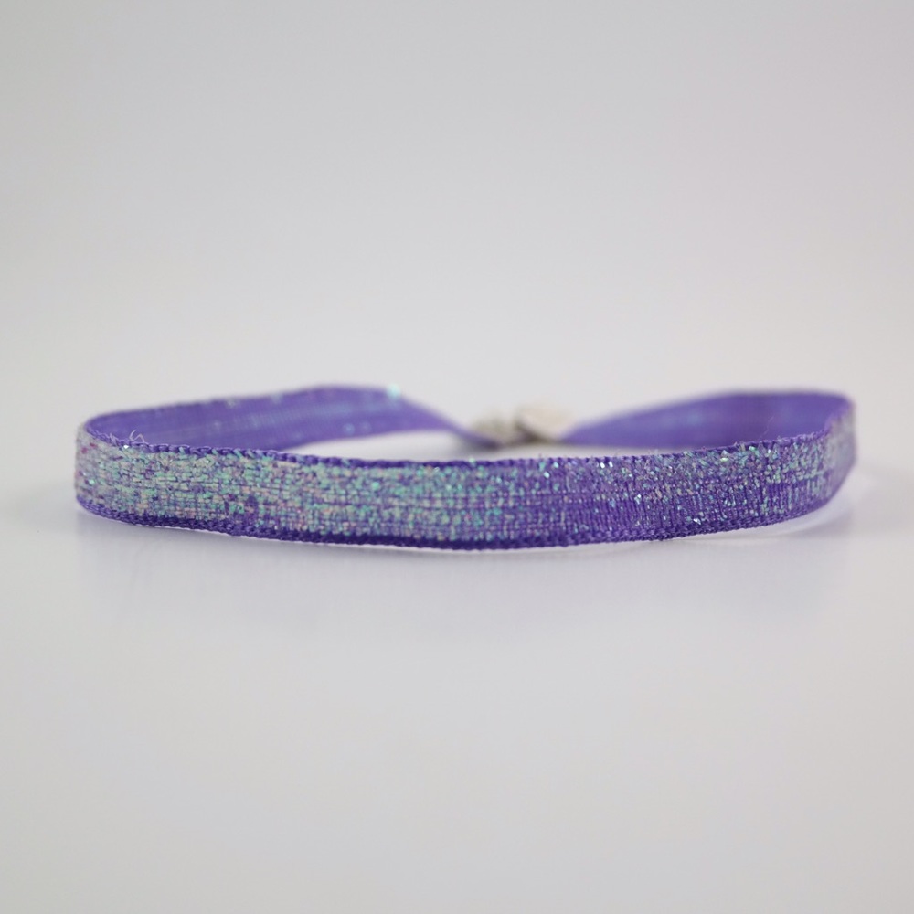 Purple and blue iridescent choker