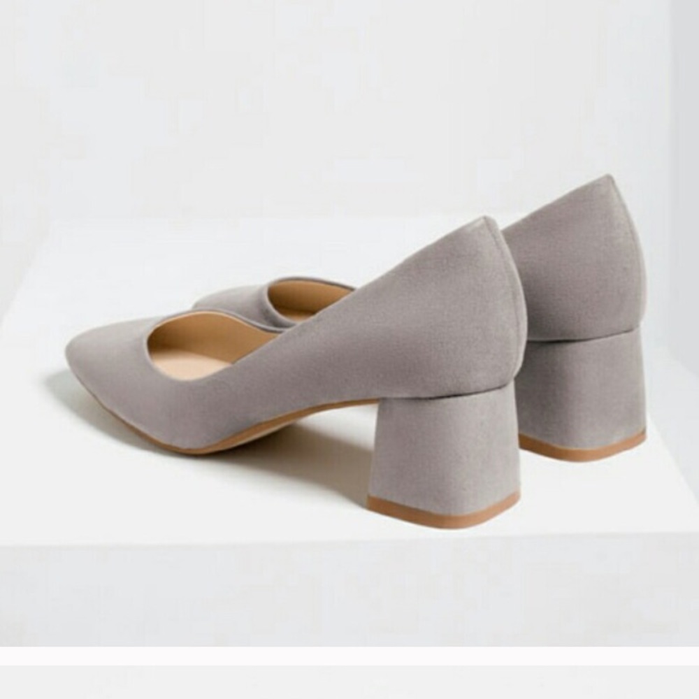 Zara gray black heels