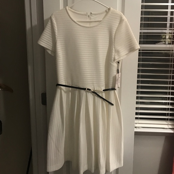Calvin Klein Dresses & Skirts - NWT-Calvin Klein fit and flare white dress SZ 14