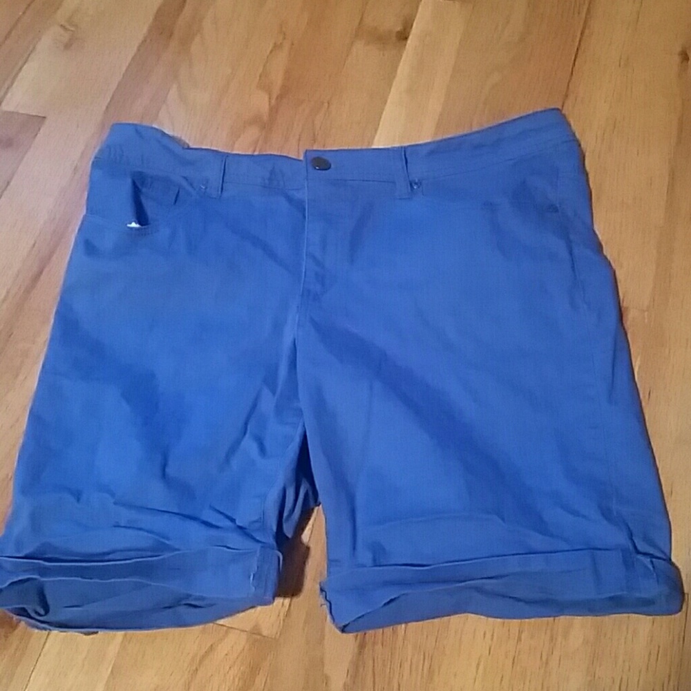 Electric Blue Faded Glory Bermuda Shorts. Size 16.