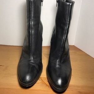 BCBGirls Black Leather Ankle Boots