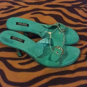 High heeled sandals size 10