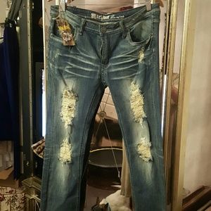 Jeans distressed size 15 juniors