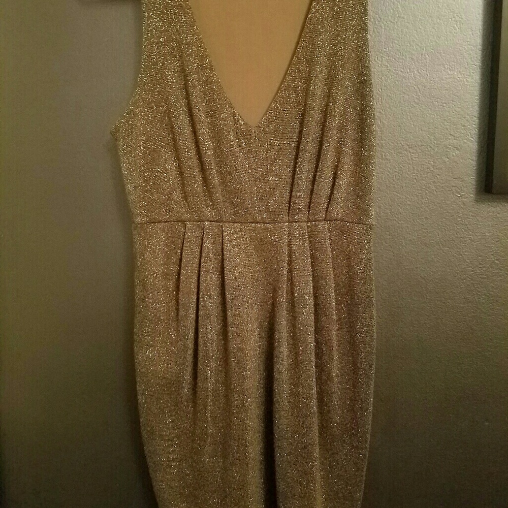 Gold sparkly cocktail dress