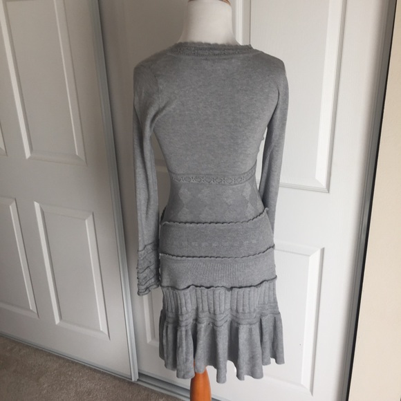 SOLD. BCBGMAXAZRIA gray knit dress size xs - Picture 2 of 6