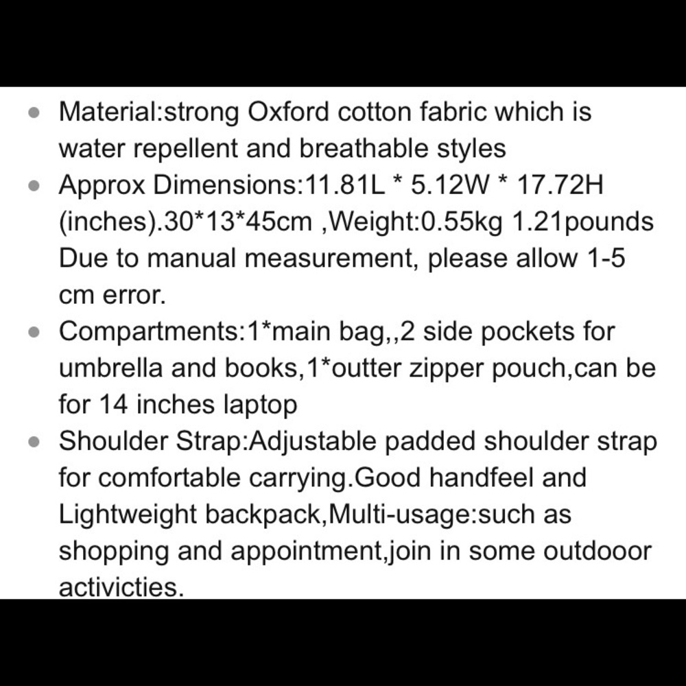 💜LastOne each Color‼️Canvas Polka Dot Backpack - Picture 4 of 5