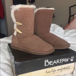 Tan Bearpaw boots