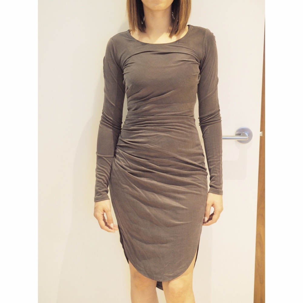 Taupe/olive Halston Heritage dress