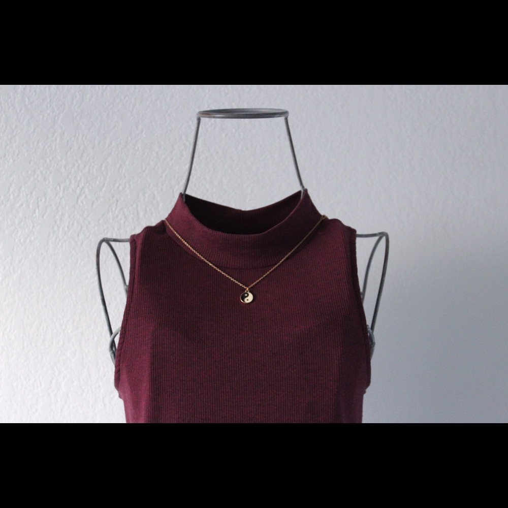 Maroon Halter Top