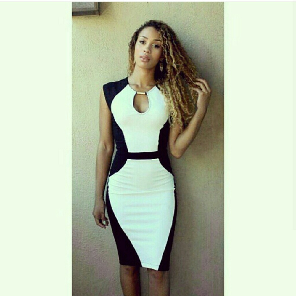 Black and white dress