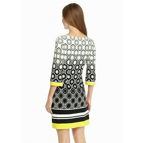 New! Studio 1 Geo Print Shift Dress Gorgeous! - Picture 3 of 3