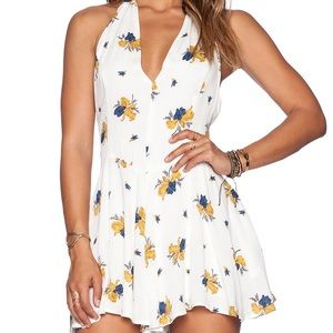 NWT Free people Romper size 4 ivory combo
