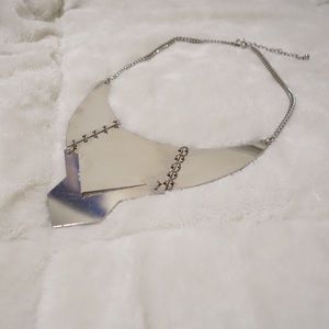 Edgy Chrome Collar Necklace
