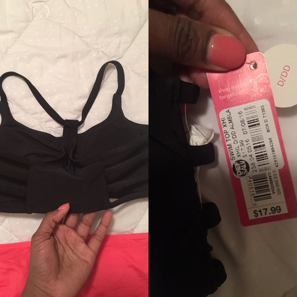 NEW bikini! D/DD bra top XL bottom Mossimo pinky - Picture 4 of 4