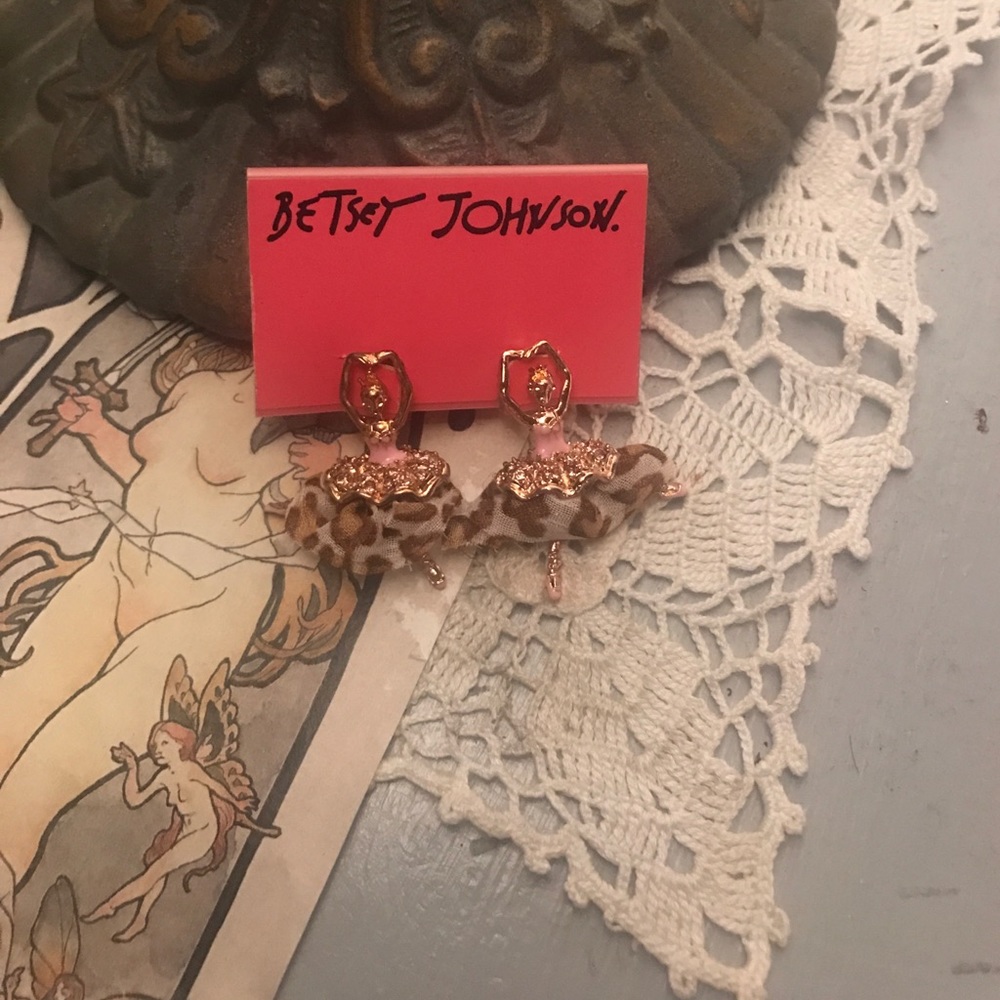 Betsy Johnson ballerina earrings