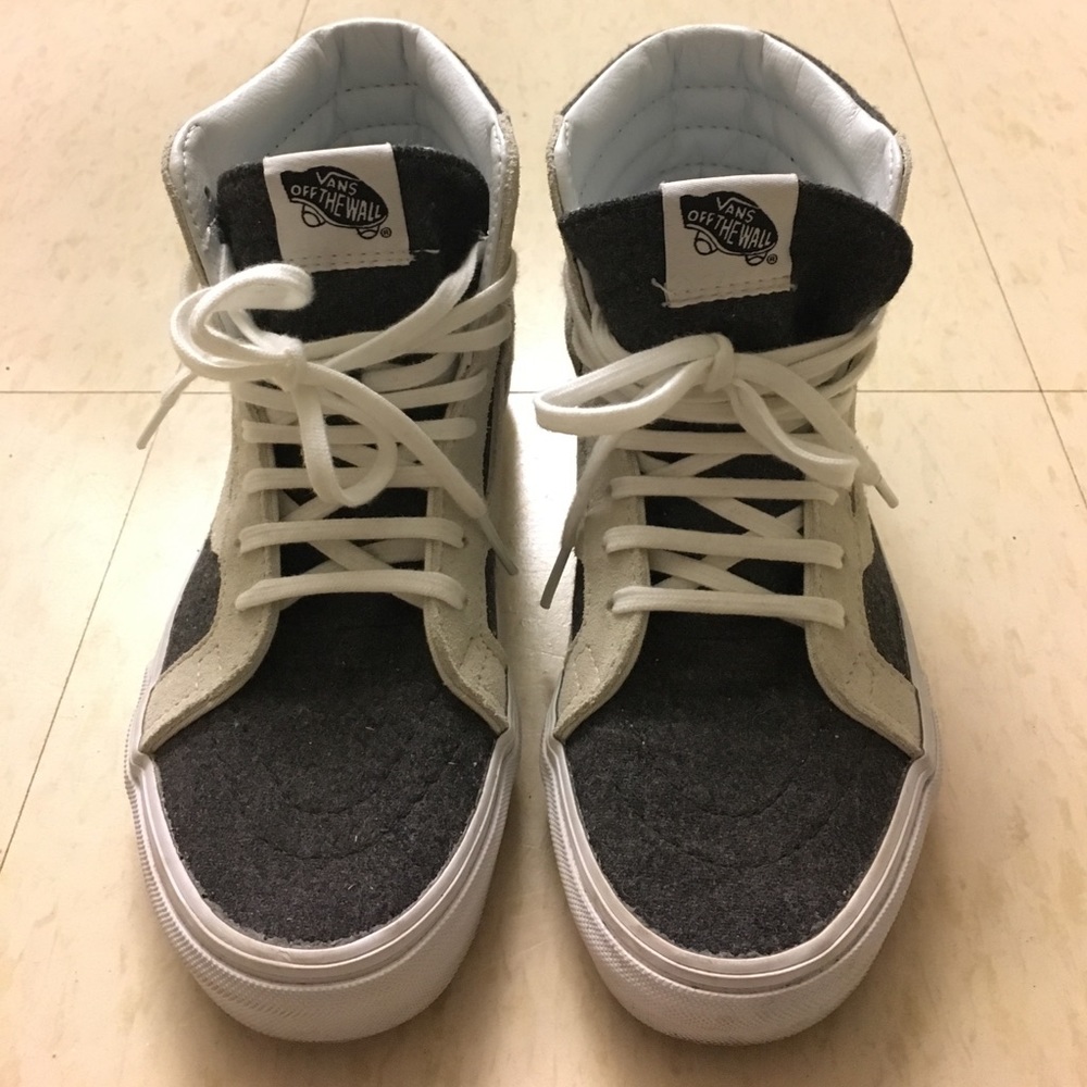 Vans high top wool- Women's size 6.5. Worn once.