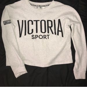 Barely worn Victoria Sport high cut sweatshirt 💕