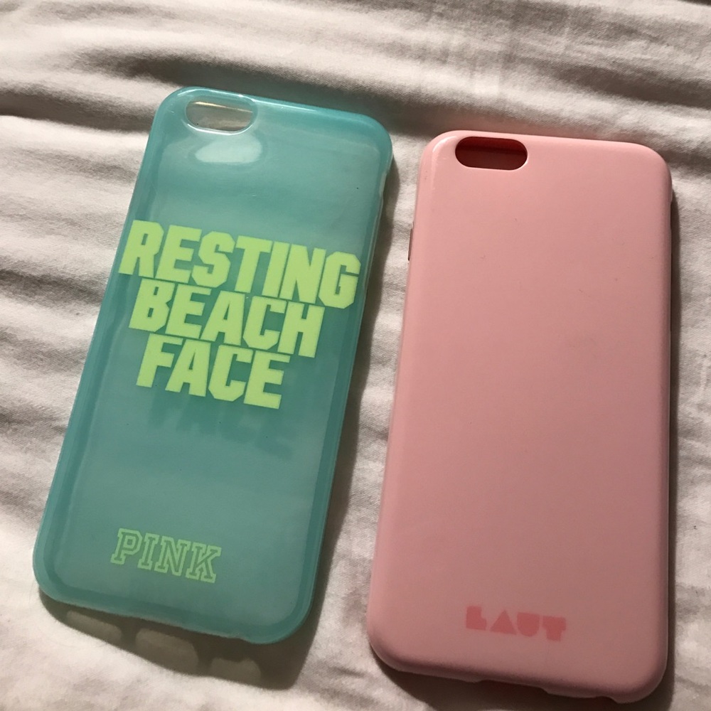 Two iPhone 6 cases! One love pink